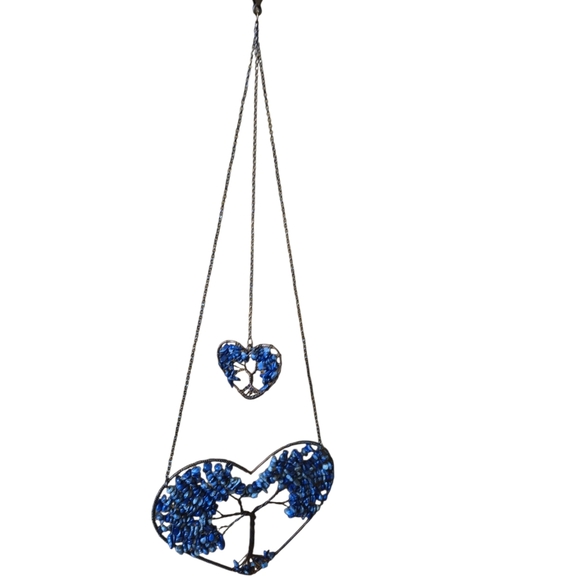 Blue Heart Tree Of Life Blue Sodilate Handmade Sun111 - Picture 1 of 3
